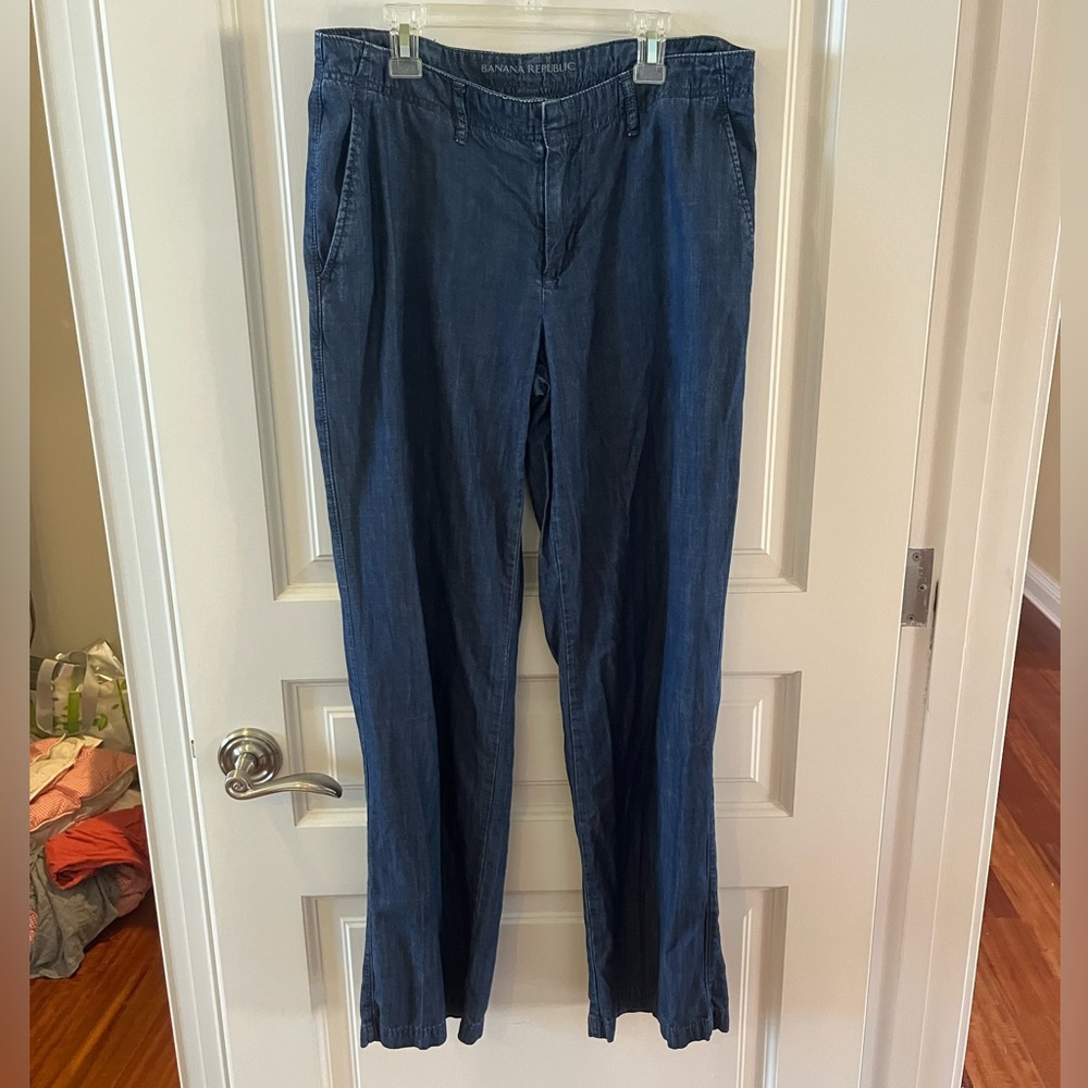 Banana Republic Wide Leg Denim Pants Size 8